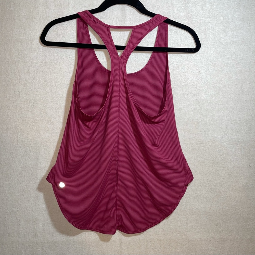 Zella Red Striped Cut-Out Racerback Tank Top - Picture 2 of 7